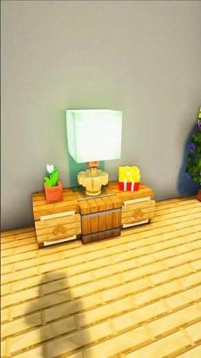 Minecraft Detailed Table Lamp Decoration Tutorial 💡✨ | Aesthetic Custom Lighting Idea!