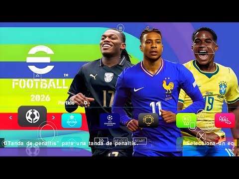 eFootball PES 2026 PPSSPP ORIGINAL ISO DOWNLOAD PES 2026 PSP FULL KITS 26 & TRANSFERS 4K GRAPHICS