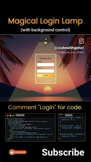 Magical Login Form with HTML & CSS! ✨ #coding #shorts