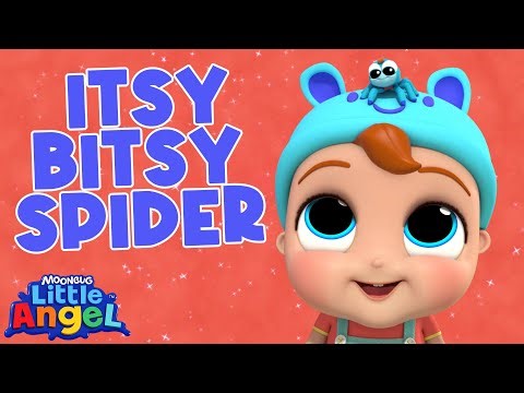 The Itsy Bitsy Spider Song 🕷️ Little Angel Nursery Rhymes | Animals For Kids | Toddler Learning