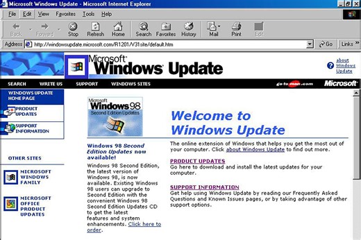 Проект Windows Update Restored відновив центр оновлення для Windows 95, 98 та NT 4.0