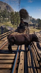 30 reactions | Train vs Cow on a Wooden Bridge — Unreal Last-Second Escape | Shot Plays YT | Facebook