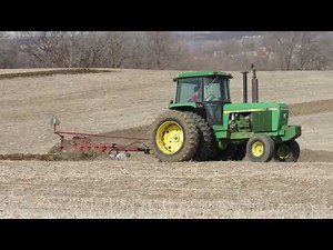 John Deere 4450 and Case International 550 Plow | Working on Terraces