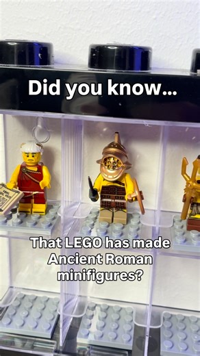 Did you know that despite not releasing any Ancient Roman sets (Colosseum 10276 doesn’t really count) there have actually been five @lego Roman minifigures released? ⚔️ 2011 — CMF Series 5: Gladiator The first Roman-style figure introduced in the Collectible Minifigures line. His equipment—helmet, sword, and shield—draws on depictions of murmillo style gladiators. 🛡️ 2012 — CMF Series 6: Roman Soldier (Legionary) This figure remains one of LEGO’s most historically recognizable designs. The armo