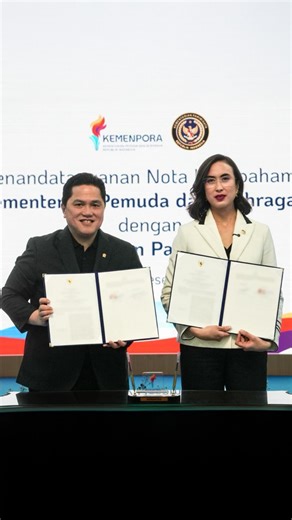Erick Thohir on Instagram: "Hari ini saya bersama Menteri Pariwisata, Ibu Widiyanti Putri Wardhana, menandatangani Nota Kesepahaman antara Kementerian Pemuda dan Olahraga dengan Kementerian Pariwisata. Sesuai arahan Bapak Presiden Prabowo Subianto, sinergi antar kementerian menjadi kunci agar anggaran negara dapat digunakan secara efektif, efisien, dan tepat sasaran. Melalui MoU ini, kami berkolaborasi untuk memperkuat industri olahraga, khususnya dalam mendorong pertumbuhan sports tourism di In