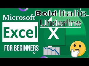 Excel Basics | How to apply Bold, Italic and Underline formatting | Excel Tutorials