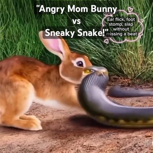 "Mom Bunny vs Snake: The Cutest Fight Scene Ever!" #shortsanimals