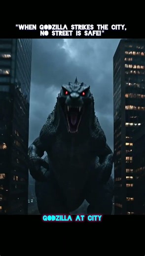 "When Godzilla strikes the city, no street is safe!"#godzilla