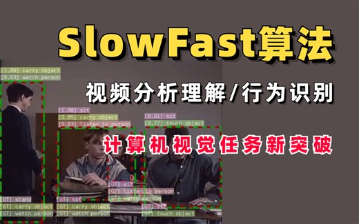 谁说人工智能看不懂视频？【Slowfast算法】突破图像技术壁垒！深入行为识别与视频分析！简直不要太强！！3D卷积|CNN|神经网络与深度学习|人工智能