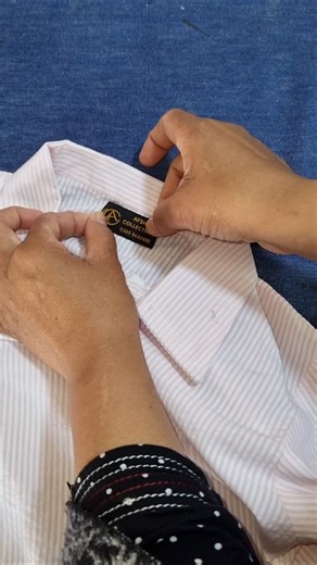 Attaching Brand Woven Label for Dresses #wovenlabels