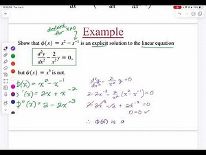 1.2.1 Solutions and Initial Value Problems (PART 1)