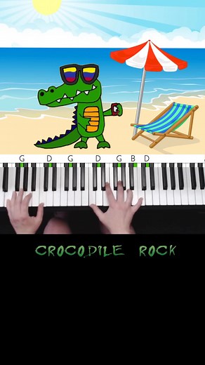 Crocodile Rock piano intro #crocodilerock #pianotutorial