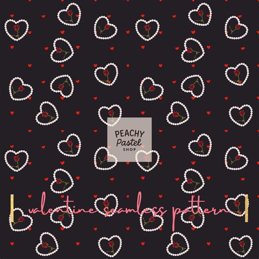 Valentine Seamless Pattern ,romantic Rose Heart Digital Paper , Love Pattern, Pajama Fabric Design ,instant Download - Etsy