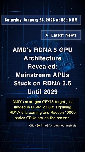 🧐👉 AMD's RDNA 5 GPU Architecture Revealed: Mainstream APUs Stuck on RDNA 3.5 Until 2029 #QixNewsAI