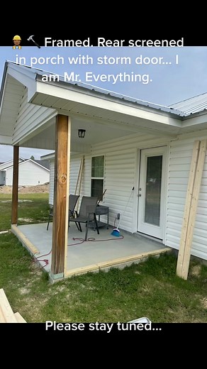 👷🏾‍♂️ #wood #construction #work #porch #handyman #progress #work #strong #mreverything #remodel #mrdiy #diy #diyproject #do #jackofalltrades #carpenter #screenedinporch #diyer #renovation #fypシ #fyp #staytuned #mrdiy #lowes #flip #homedepot #mreverything #hgtv #tlc
