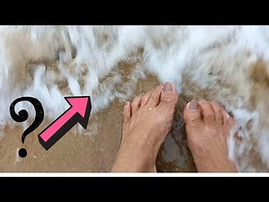 Relaxing and chilling BAREFOOT on the beach
