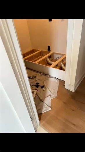 Laundry day just got an upgrade 💪 Custom-built washer & dryer platform with a beautiful butcher block top — designed for style, strength, and storage. ✨ Built to last. Crafted to impress. #CustomBuild #LaundryRoomGoals #LittyCityElectric | Richie Kowalko