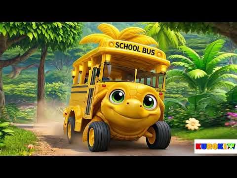 ⭐ 🎬 **Roțile autobuzului 🚌🐢 | Cântec pentru copii | Desene animate cu animale**