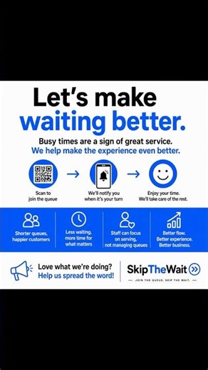 Know a business with busy queues? Tag them below—they need to see this. 💙