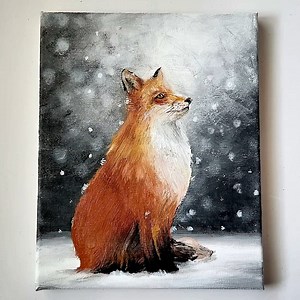 4.4K views · 274 reactions | Fox in the Snow Acrylic Painting #art #artist #artwork #acrylic #painting #eldrawingarts #paintingartwork #acrylicpainting #snowpainting | El Drawing Arts | Facebook