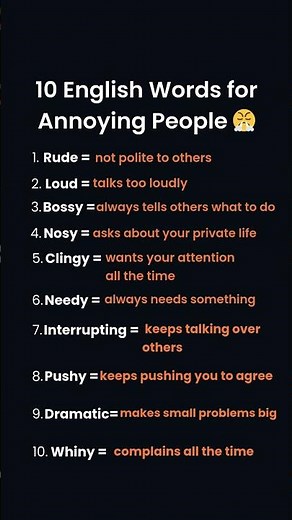10 English Words for Annoying People 😤