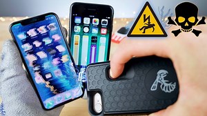 Tasing an iPhone X With an iPhone 8 Taser Case 😱 | EverythingApplePro