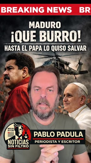 Noticia de último momento: hoy se sabe que el Papa mismo trató de salvar a Nicolás Maduro y a las decenas de personas que murieron en Venezuela durante el ataque norteamericano. #NicolásMaduro#Vaticano #Papa#Plan#Rusia#Escape