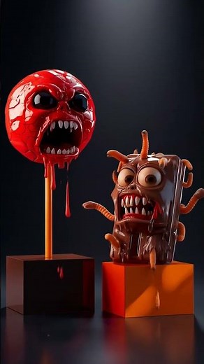 Creepy Candy Monsters 🍭🍫 | 3D Cartoon Horror Comedy Animation