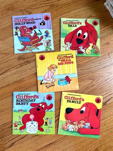 80s Clifford Big Red Dog Scholastic Paperback Set - Preschool Picture Books VGC - Etsy
