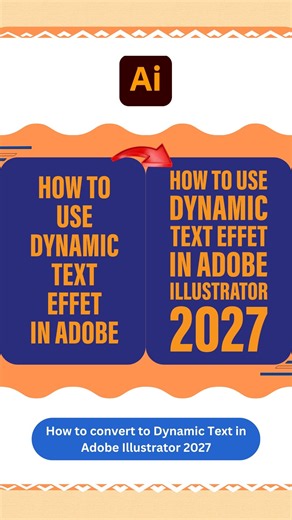 How to convert to Dynamic Text in Adobe Illustrator 2027 #vipulgraphics #illustrator
