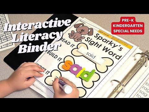 Interactive Literacy Binder | Pre-K, Kindergarten, Special Needs