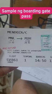 266 reactions · 40 shares | Sample ng boarding gate pass #ofwlifereels #reelsviral #OFWSAUDI #OFW | Story Ni Ka Leo | Facebook