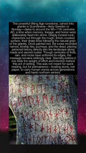 Viking Runestone: Voices of the North Carved in Granite! #shorts