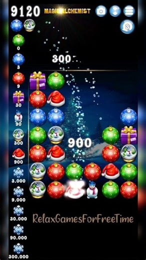 Magic Alchemist Christmas - gameplay part endless puzzle block bubble merge color match relax game