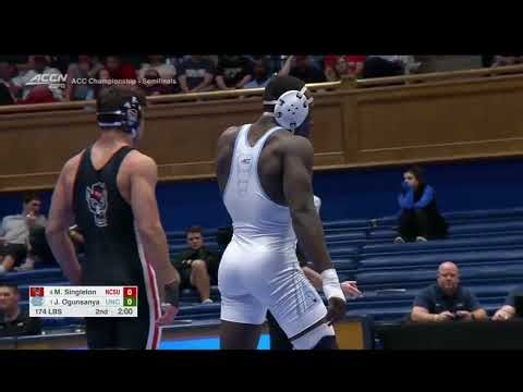 174lbs Matty Singleton (NC State) vs Josh Ogunsanya (North Carolina)