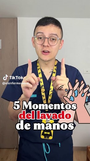 5 momentos del lavado de manos #enfermeria