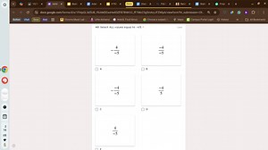 #8: Select ALL values equal to -4/5.A. \frac{4}{-5}B. \frac{... | Filo