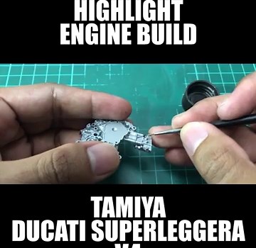 Building the heart of a beast: Tamiya Ducati V4 engine assembly! 🏍️🔧