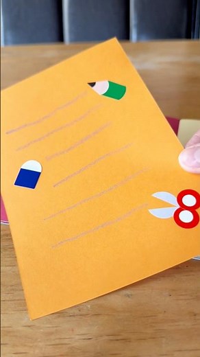 丸シールと色画用紙で作るメッセージカード💌#shorts #sticker #シール #丸シール #保育士