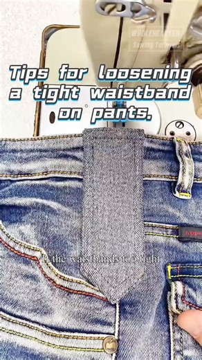 Tips for loosening a tight waistband on pants.