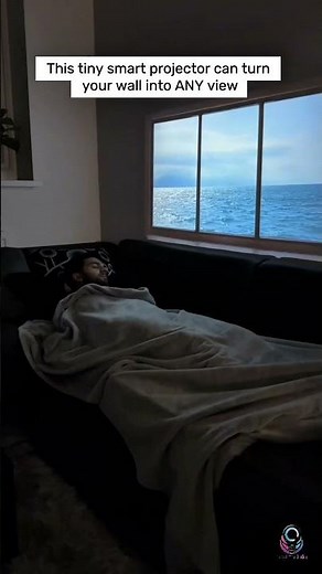 This Tiny Projector Turns Your Wall Into a WINDOW 🌧️🌊❄️ | Unreal Room Transformation #shorts