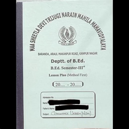 Lesson Plan/Bed 3rd semester assignment/csjmu university/commerce lesson Plan