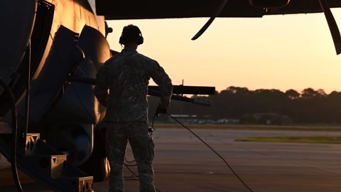 AC-130J Ghostrider Prepares for Takeoff