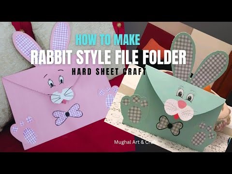 How to Make a Rabbit Style File Folder with Hardsheet | DIY Cute Folder for School Projects