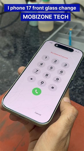 I phone 17 front glass change❤️ #displayrepair #iphonerepair