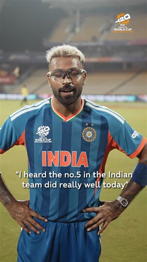 As smooth as smooth gets - Hardik Pandya 😮‍💨 Watch his #T20WorldCup highlights from India’s win against Zimbabwe 👉 https://www.icc-cricket.com/tournaments/mens-t20-world-cup-2026/videos/pandya-adds-the-final-flourish-potm-highlights-t20wc-2026 | ICC T20 World Cup