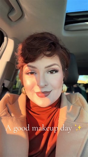 A good makeup day is the best kind of day 😍☺️ @TIRTIR Inc. concealer @KimChi Chic Beauty baking powder @URATM COSMETICS for blush, contour, eyes @Point of View Beauty lip kit @NYX Professional Makeup brow pen @e.l.f. Cosmetics eyebrow pencil #makeupoftheday #makeupover30 #palegirlmakeup #fairskin #pixiecut