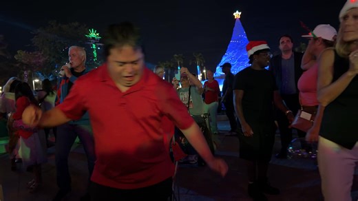 Sandi, the world's only 35-foot-tall, 700-ton holiday sand tree is lit for 2025 Holiday in Paradise in West Palm Beach. | The Palm Beach Post