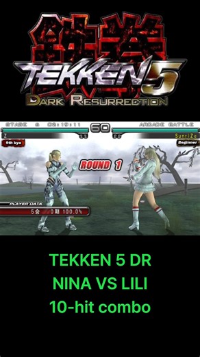 TEKKEN 5 DR NINA 10-hit combo #tekken #retrogames #retrogaming #arcadegames
