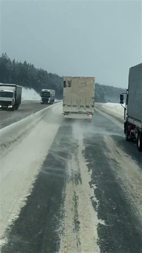 Snowstorm Cab View | Truck Driver POV ASMR